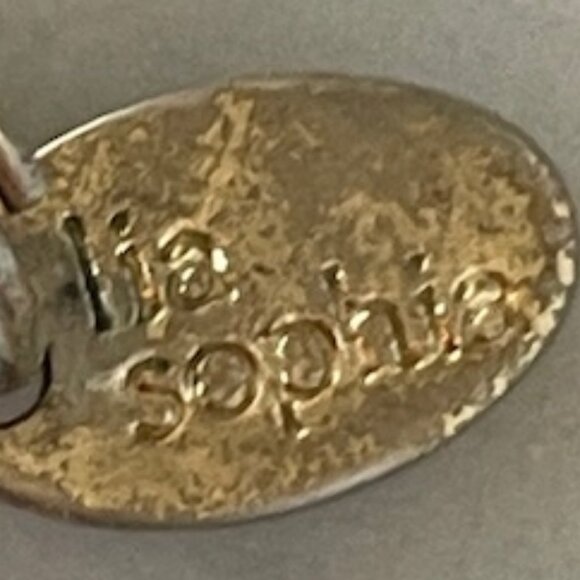 LIA SOPHIA Gold Tone Etched Link Long Necklace Vintage Retired - Picture 11 of 13